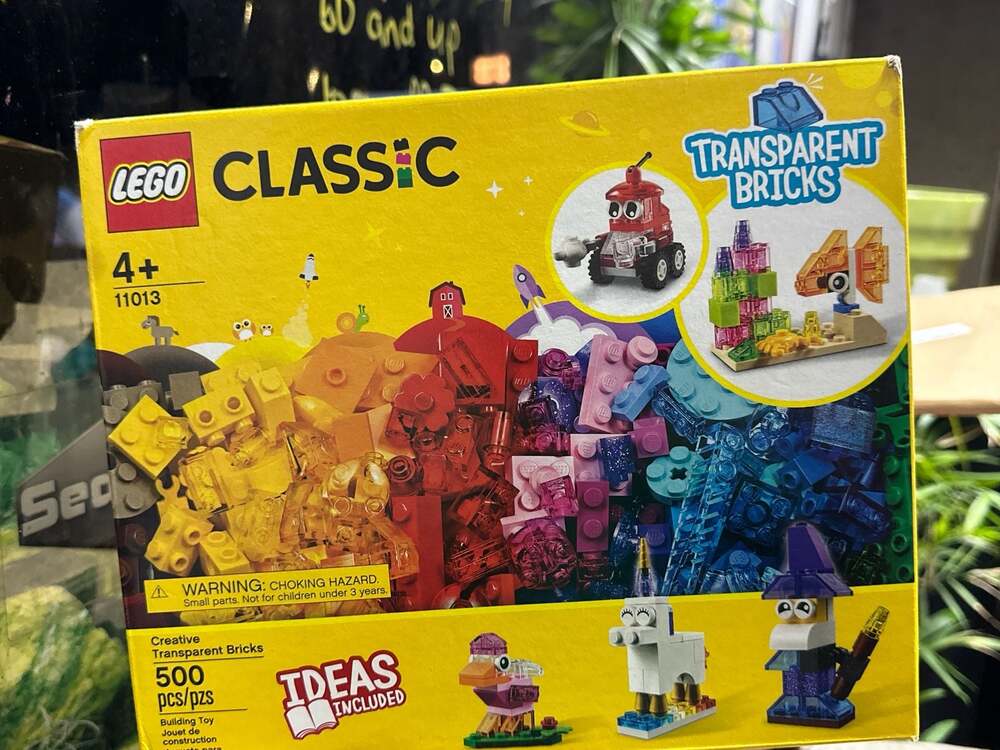 LEGO Classic Creative Transparent Bricks 11013 Building Toy Set - 500 Pieces